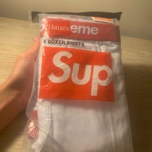 Supreme white boxer briefs 4 pack, brand new,